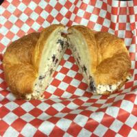 Our signature savory treat. Always available, both on its own and in a croissant.