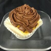 2 vanilla cupcakes with vanilla pudding filling and finished with chocolate buttercream. Boston Cream